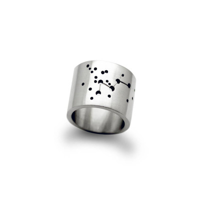 Personalized Wide Constellation Ring