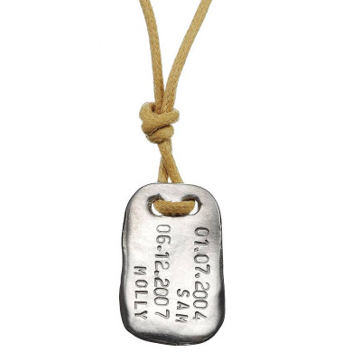Mens Personalized Tablet Necklace