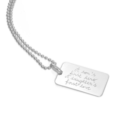 Mens Personalized Dog Tag Chain Necklace