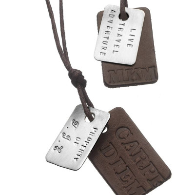 Personalized Mens Dog Tag Necklace