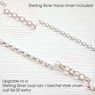 Mens Classic Sterling Silver Monogram Necklace