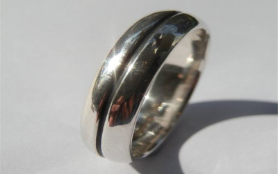 Mens Oxidized Silver Band Ring: Craftsmanship & Ethical Sourcing | NameChainNecklace.com