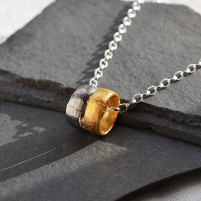 Meteorite Ring Necklace