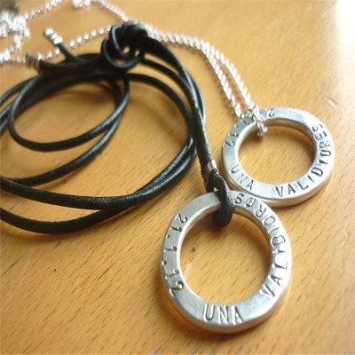 Two Personalized Wedding Necklaces