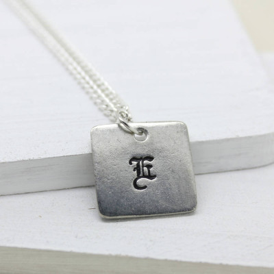 Personalized Old English Style Font Necklace