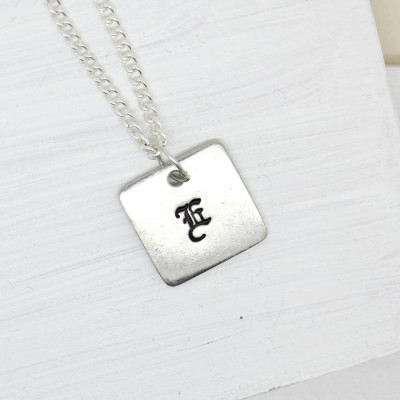 Personalized Old English Style Font Necklace