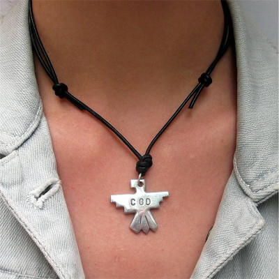 Personalized Silver Thunderbird Necklace