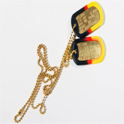 Personalized Brass Dog Tag Necklace
