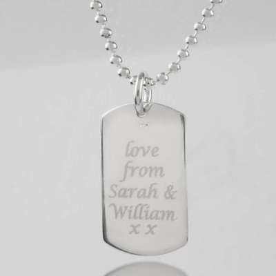 Personalized Coordinates Dog Tag Necklace