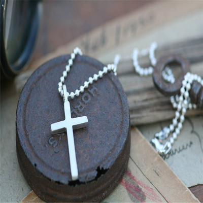 Personalized Love And Protect Cross Mens Chain