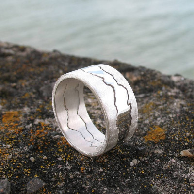 Personalized Double Coastline Ring
