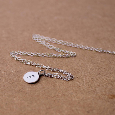 Personalized Initial Necklace Sterling Silver
