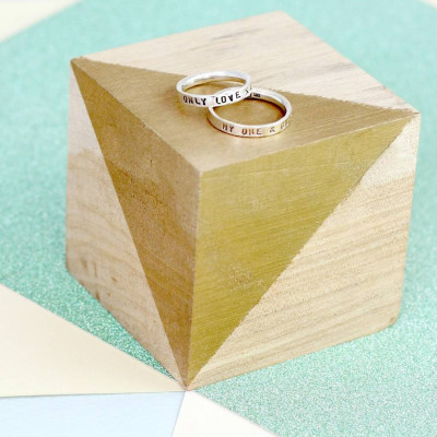 Personalized Script Ring For Couples