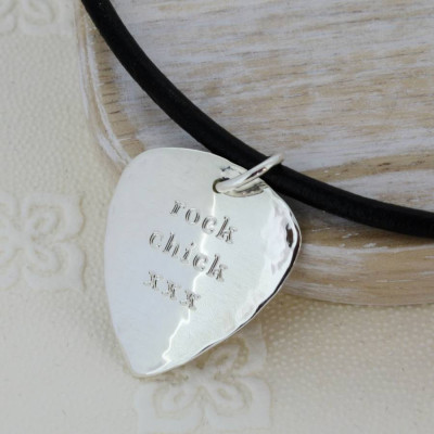Personalized Silver And Copper Guitar Pick