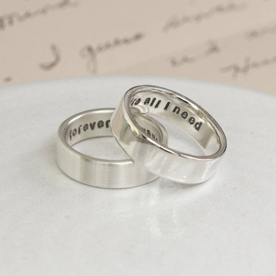Personalized Silver Hidden Message Ring