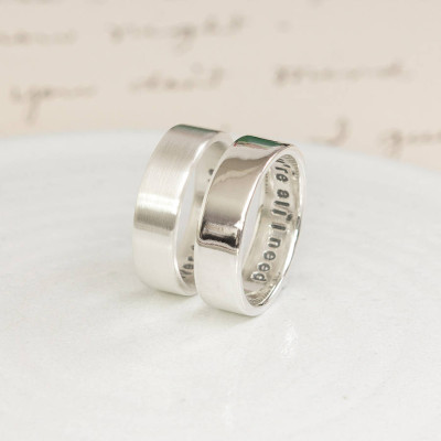 Personalized Silver Hidden Message Ring