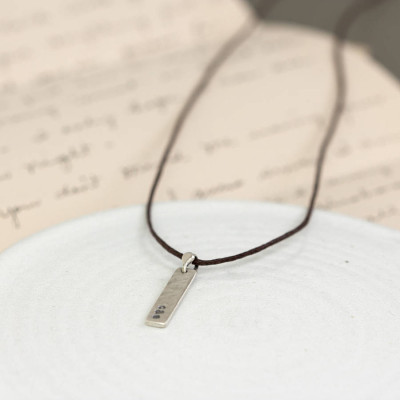 Personalized Sterling Silver Tag Necklace