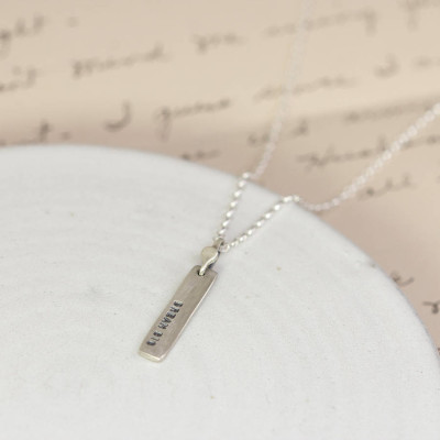 Personalized Sterling Silver Tag Necklace