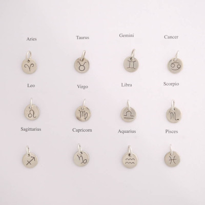 Personalized Silver Zodiac Necklace
