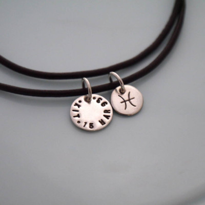 Personalized Silver Zodiac Necklace