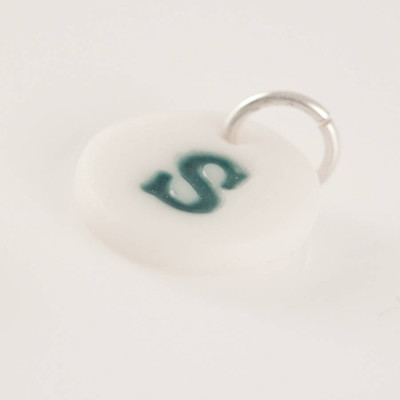 Personalized Porcelain Initial Charm