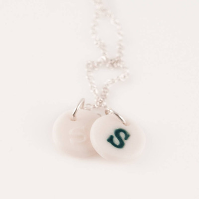 Personalized Porcelain Initial Charm