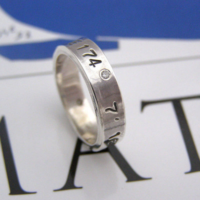 Silver Personalized Ring For Couple