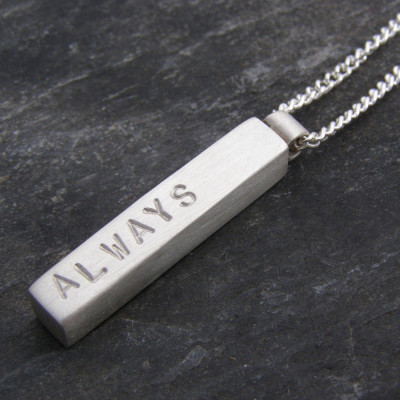 Silver Mens Chunky Personalized Pendant