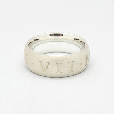 Silver Roman Numeral Ring