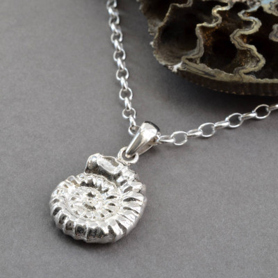 Sterling Silver Ammonite Pendant