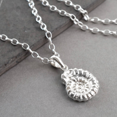 Sterling Silver Ammonite Pendant