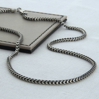 Sterling Silver Mens Snake Chain Necklace