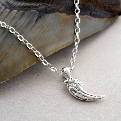 Sterling Silver Raptor Claw Pendant