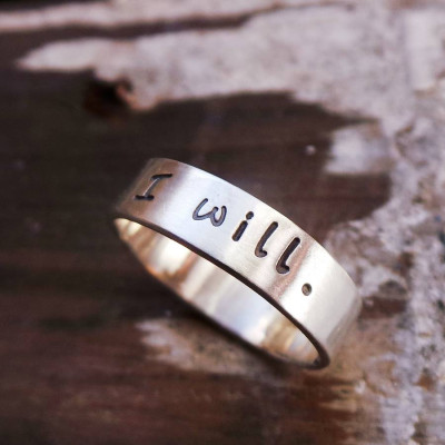 Silver Personalized Ring