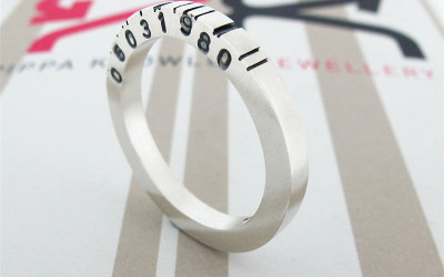 Your Unique Story: The Silver Barcode Ring Unveiled