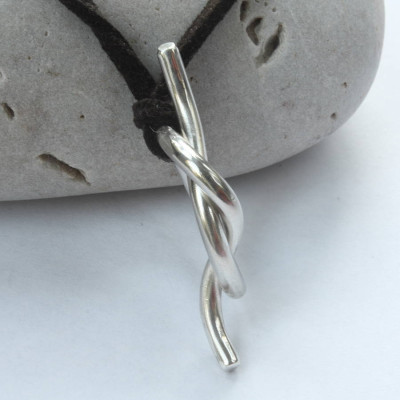 Personalized Unisex Silver Knot Necklace