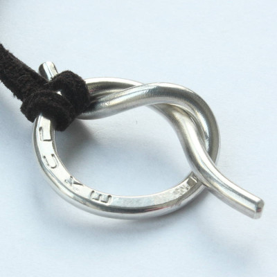 Personalized Unisex Silver Knot Necklace