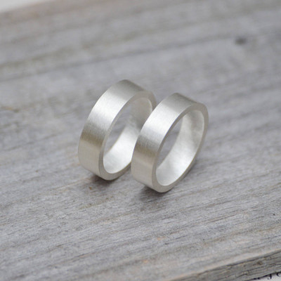 Personalized Wedding Band In Sterling Silver
