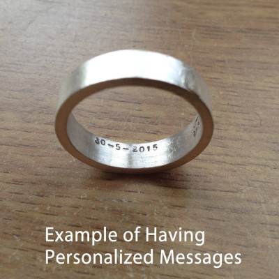 Personalized Wedding Band In Sterling Silver