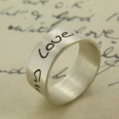 Your Own Handwriting Personalized Ring