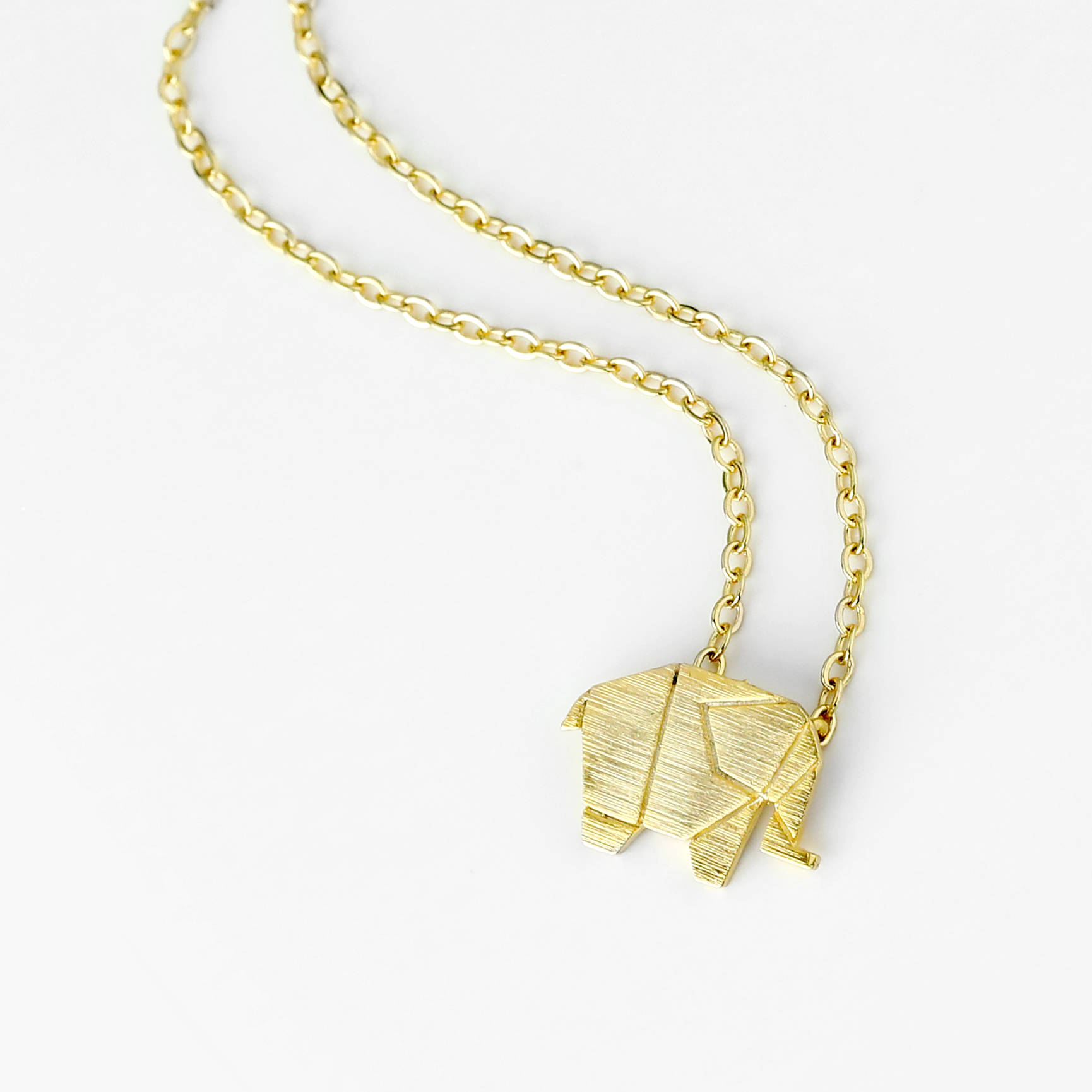 Origami Elephant Necklace Animal Lover Necklace Personalized Geometric Necklace Inspirational Gift for Her Best Friend Necklace