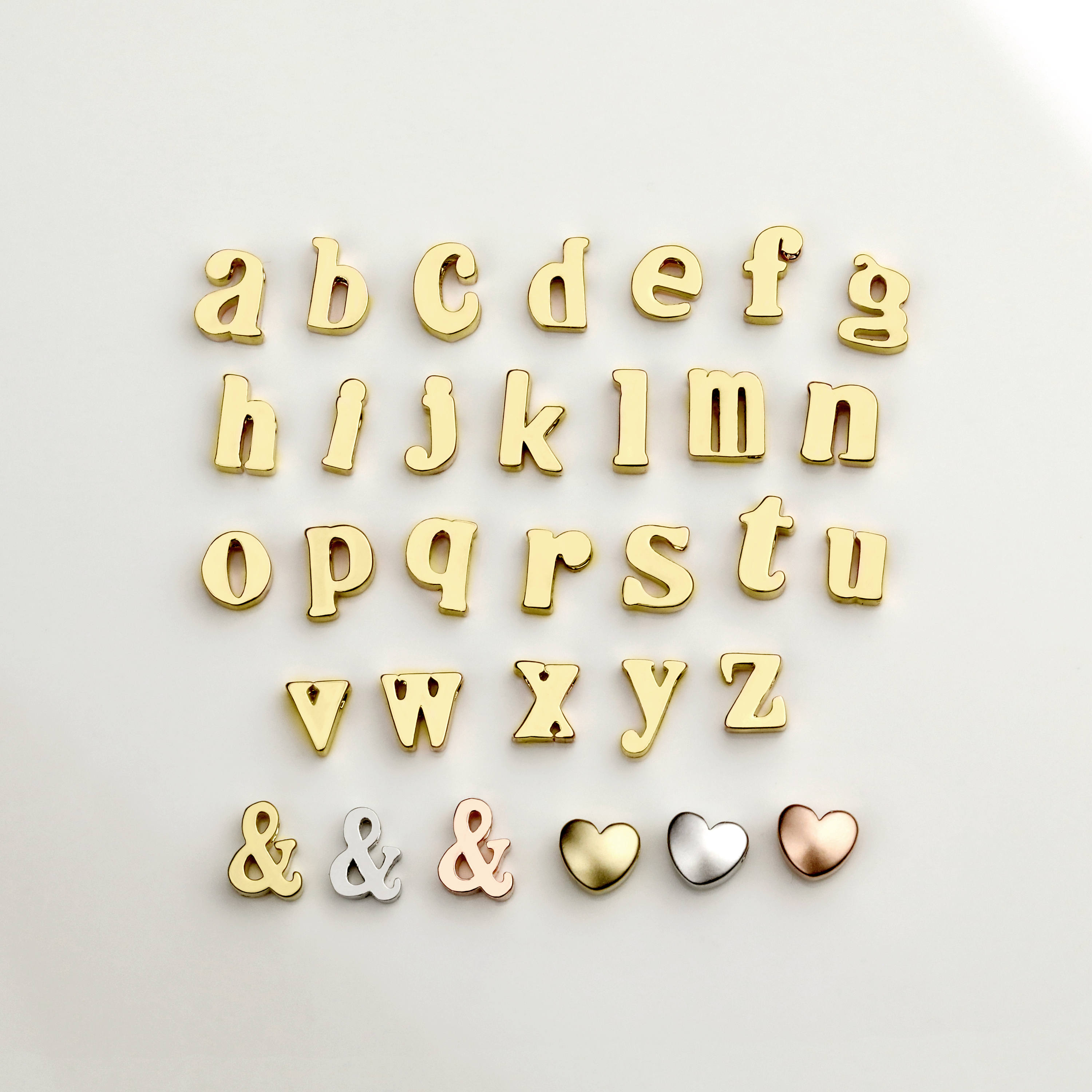Personalized initial necklace - lower case letter jewelry with Gold - Silver - Rose Gold Chain - Bridesmaid Gift - Graduation Gift