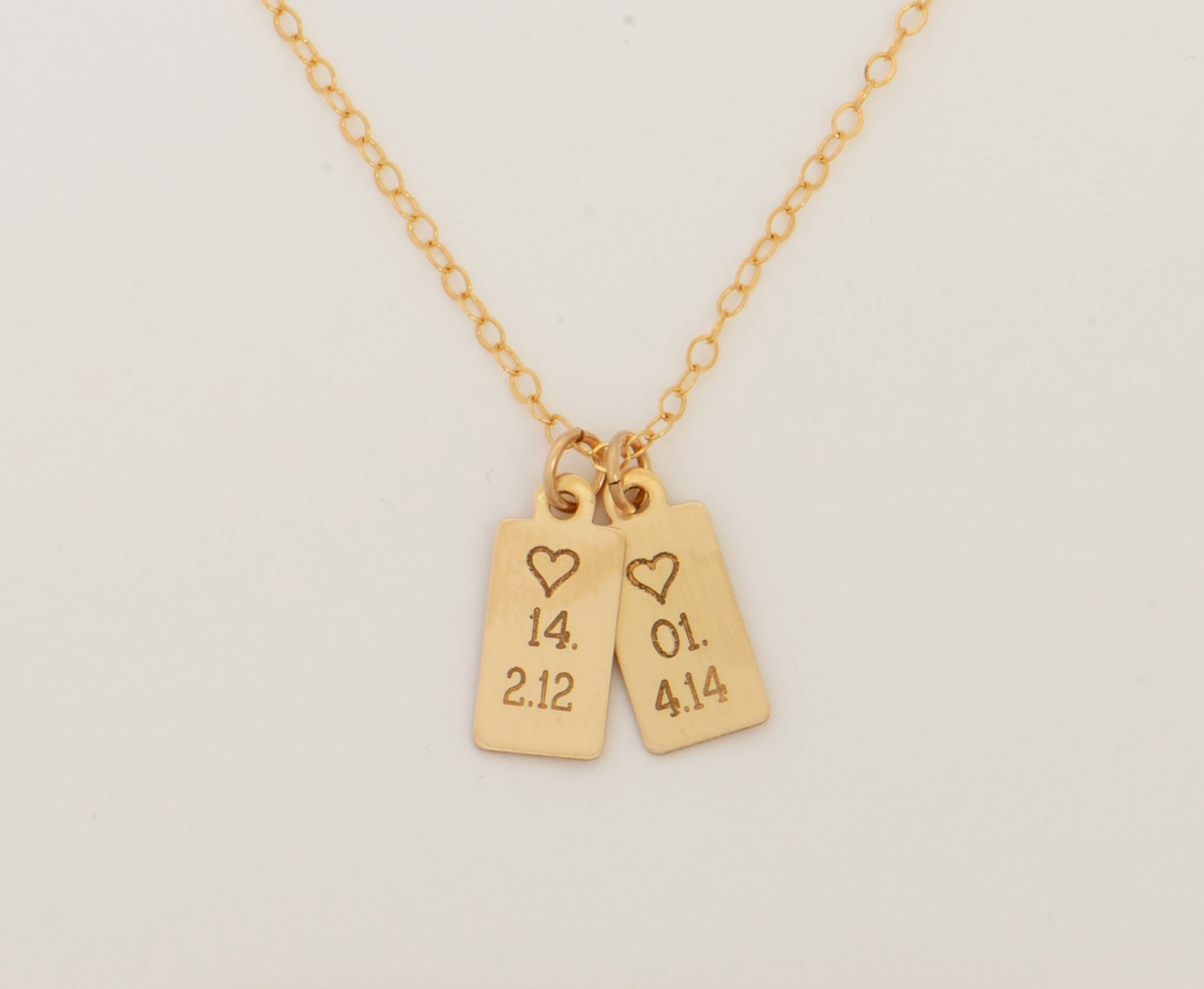 Engraved Gold Tag Necklace - Name Bar Necklace - Personalized Gold Bar Necklace - Personalized Bar Necklace - Gold Bar - Valentines Day