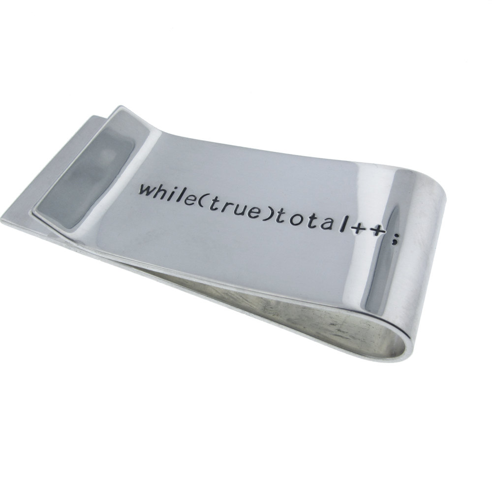 Money Clip with Gold Stars Personalized Sterling Silver Men's Jewelry Accessories Hand Stamped Monogram Custom Engraved Artisan Hand Crafted