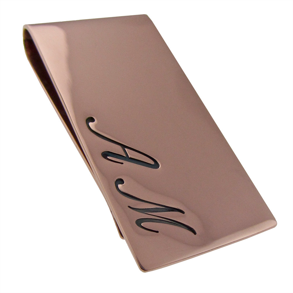 Personalized Gold Money Clip Custom Metal Wallet Men's Accessories Hand Stamped Father's Day Gift Unisex Gift Enrgaved Metal Pressions
