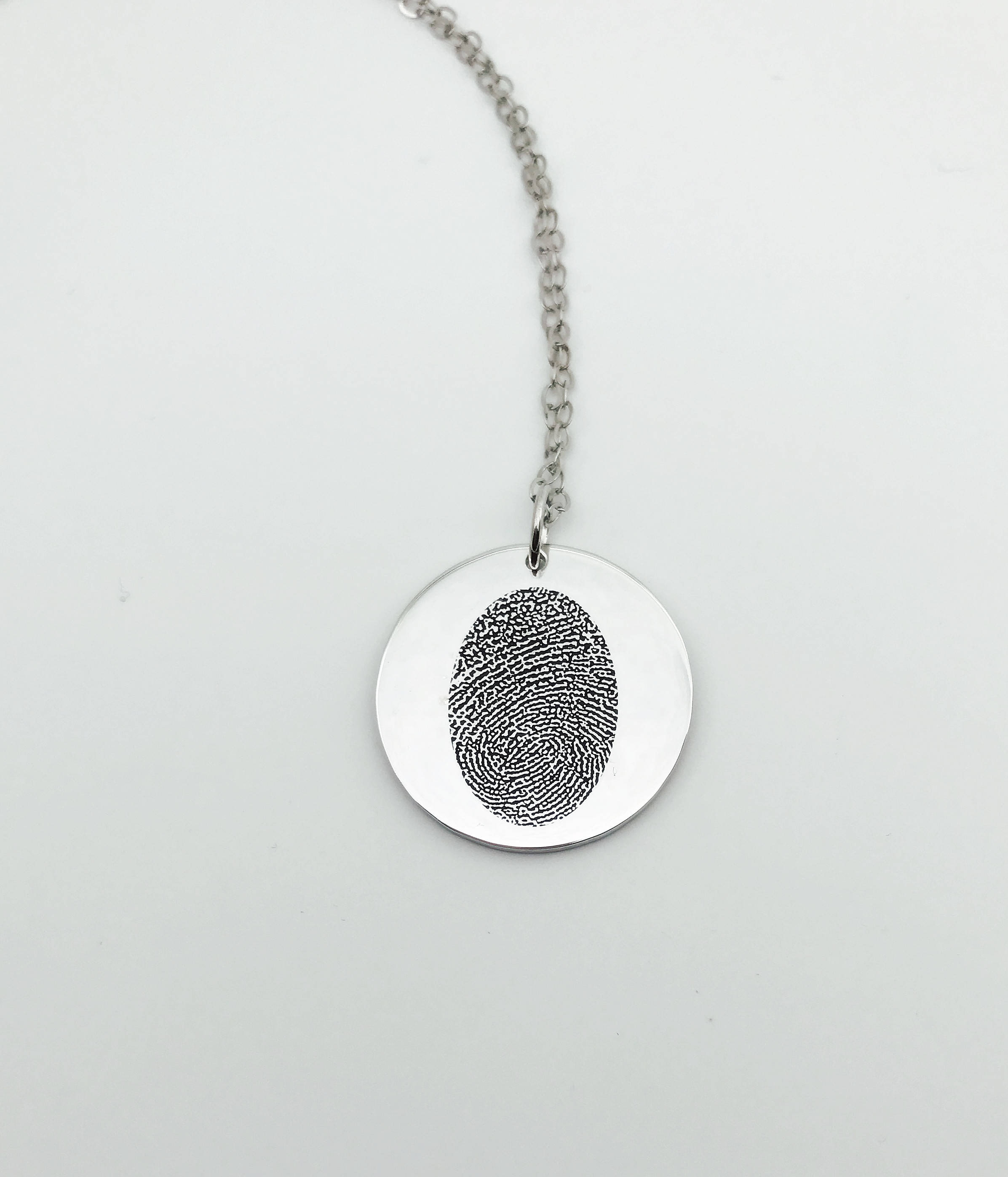 Fingerprint Necklace Circle necklace - Dainty necklace - Handwriting Necklace