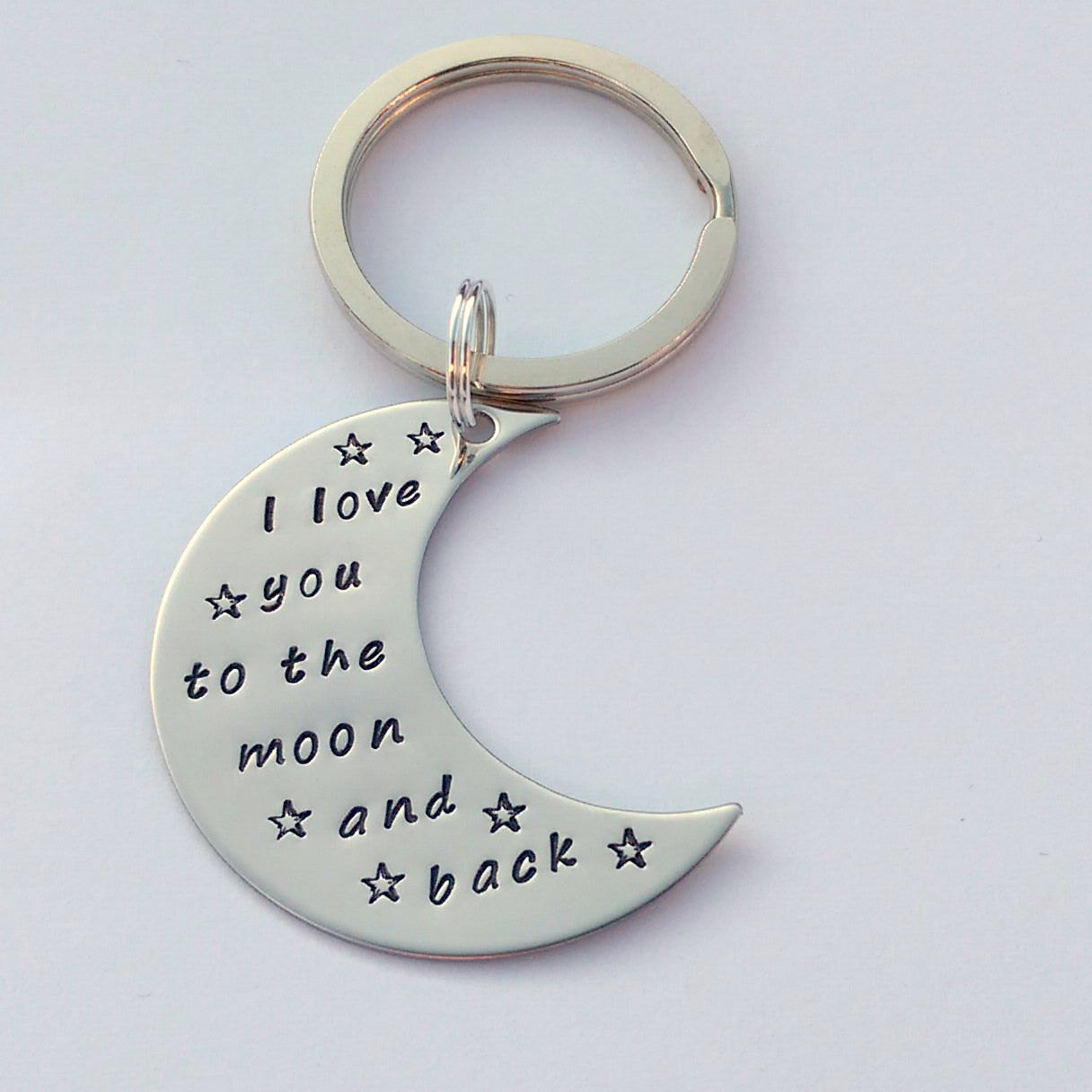 I Love you to the moon and back keyring - moon gift - moon keychain - gift from grandkids