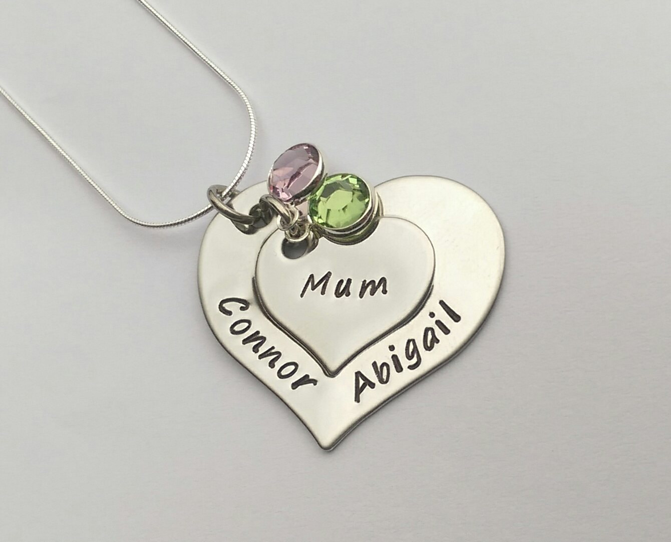 Personalized gift for mum - Personalized name necklace - mum necklace - mom jewelry - heart necklace - mothers day gift - birthday gift