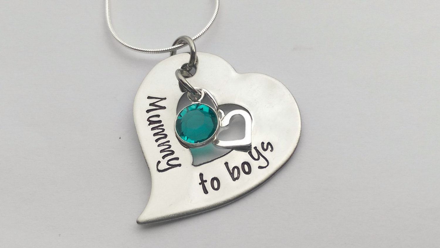 Personalized mummy necklace birthstone jewellery - Personalized jewellery - gift from kids - present for mum - mum jewellery