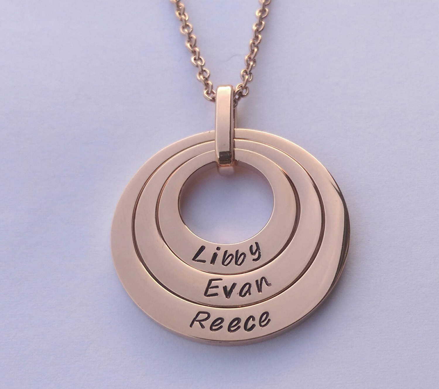 Personalized rose gold necklace - rose gold jewellery - unique rose gold necklace - name necklace